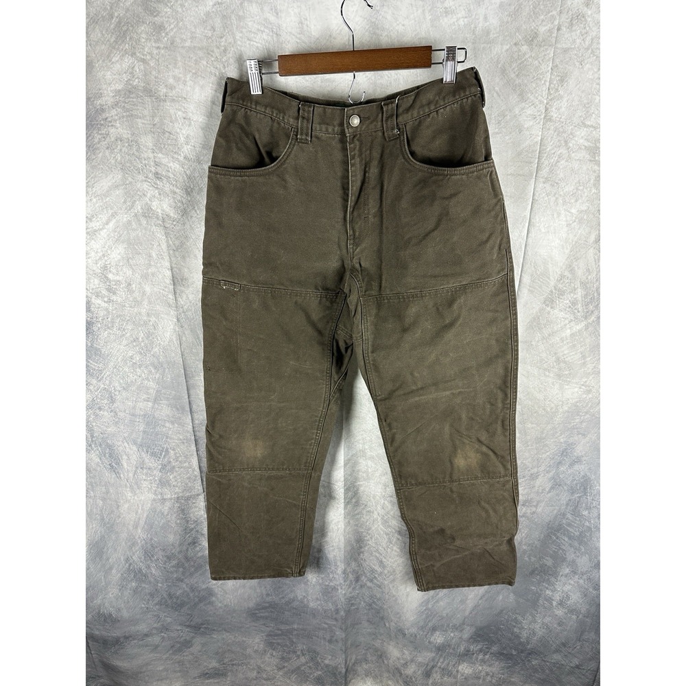 Arborwear Flannel Lined Double Knee Brown 32x30 Work Pants Heavyweight Canvas